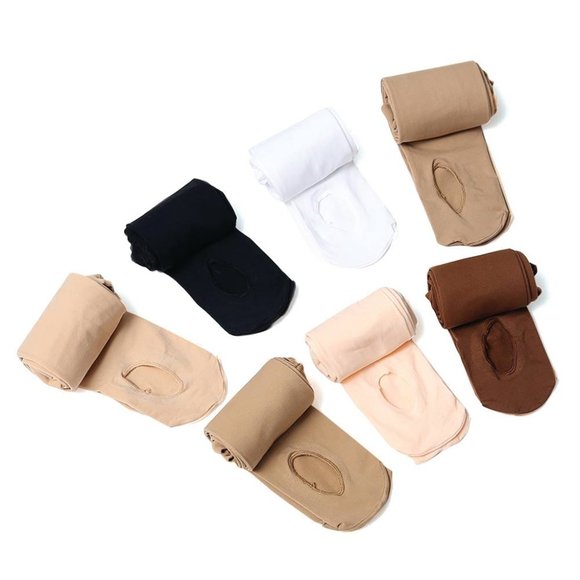 Dux Dance Mesh CONVERTIBLE Tights Dance Ballet Toddler Youth Child  BLACK WHITE - Picture 1 of 5